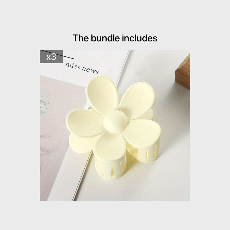 Flower Frosted Candy Hair Claw Clip – Non-Slip Strong Hold Jaw Clip for Women & Girls