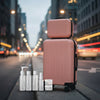 2-Piece Trolley Luggage Set 20 in (51 cm) & 14 in (36 cm) Spinner Suitcases with Telescopic Handle, Combination Lock, Travel Makeup Bag & Compartmentalized Toiletry Bottles, Hybrid PP Shell, Multiple Colors