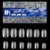 600-Pack Soft Gel Half-Matte Clear Pre-Shaped Acrylic Nail Tips, Square Short False Nail Extensions for Manicure & Nail Art