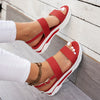 Women's Summer Wedge Sandals - Open Toe Ankle-Strap Platform Heels for Casual Beach & Vacation