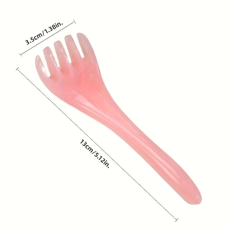 Five-Claw Resin Head Massage Comb - Wide-Tooth Scalp & Neck Scraping Tool, Nose Scraper, Mother's Day Gift