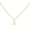 Alphabet Initial Short Choker Necklace – 18K Gold-Plated Stainless Steel Letter Pendant for Women