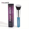 Flawless Large Flat-Top Foundation Brush, Ultra-Soft Nylon Bristles, Black Handle