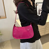 Patent Faux Leather Baguette Bag – Retro Underarm Shoulder Handbag for Women