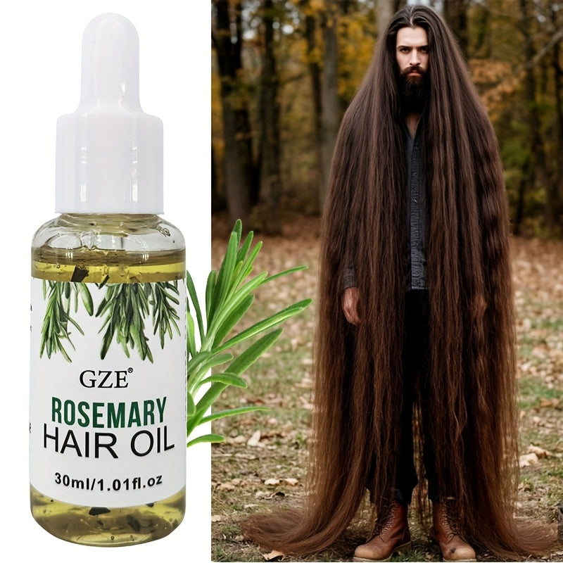 GZE Rosemary Hair Oil - Strengthening Scalp Treatment, Moisturizing Formula for All Hair Types & Textures