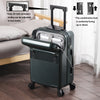Front-Opening Hard Shell Luggage with Cup Holder & Combination Lock – Lightweight Spinner Suitcase 20–26 in (50–66 cm), Zipper Closure, Smooth-Rolling Wheels