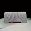 Shiny Pleated Envelope Clutch - Sparkling Evening Handbag for Weddings & Parties