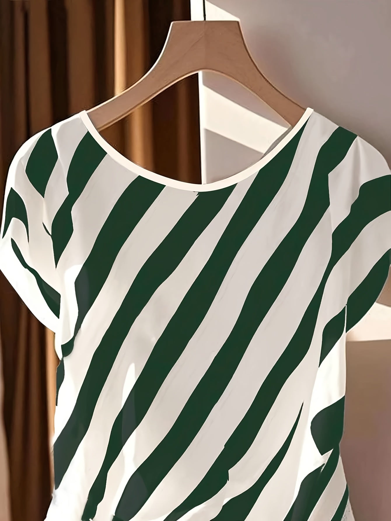 Women's French-Inspired Sleeveless Bow Blouse – Semi-Sheer Striped Crew-Neck Top for Spring, Summer & Fall