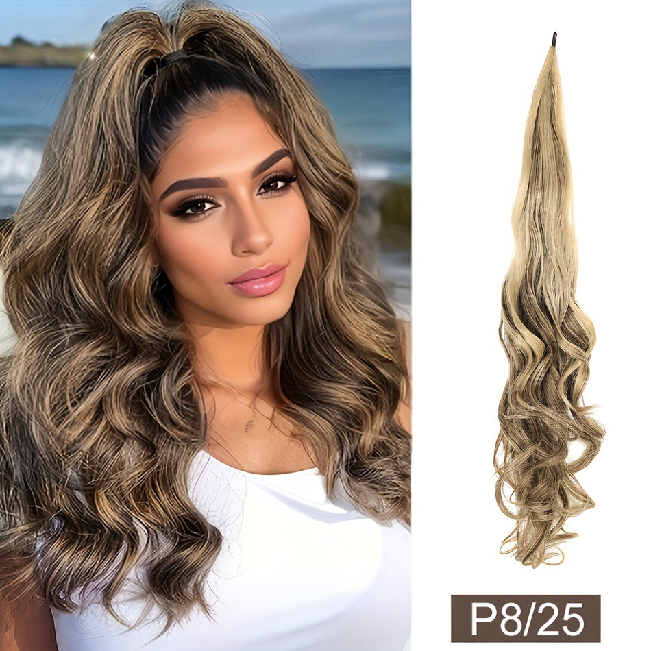 32-Inch (81 cm) Wrap-Around Curly Wavy Ponytail Extension Long Flexible Hairpiece for Women