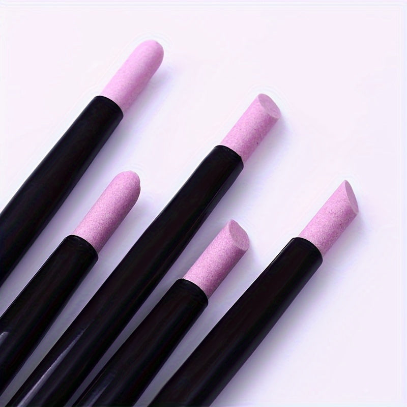 Quartz Cuticle Pusher Pen – Pinkish-Purple Quartz Nail Care Tool, Odorless Easy-Grip Cuticle Remover for Manicure & Pedicure