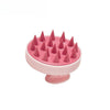 Dual-Head Shampoo Brush & Scalp Massager - Soft Rubber Bristles, ABS Handle - Gentle Detangling & Deep Cleansing for Dandruff and Split Ends - Pastel Pink Teal Purple