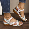 Women's Stylish Comfortable Sandals – Lightweight Cushioned Sole, Adjustable Hook-and-Loop Open Toe