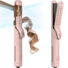 2-in-1 Airflow Curling Iron and Ceramic Flat Iron — 360° Airflow Styler, Anti-Scald Hair Straightener and Curler, 5 Heat Settings for Short and Long Hair