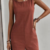 Women's Backless Square Neck Sleeveless Jumpsuit - Stretch Polyester Breathable Summer Casual for Beach, Office & Party