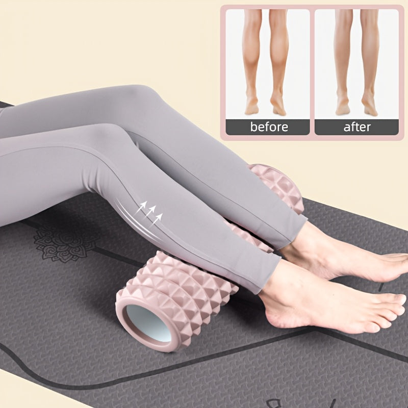 4-Piece EVA Foam Muscle Roller Set - Fascia Release & Body Shaping Massage Tool for Yoga & Recovery | Gift for Women