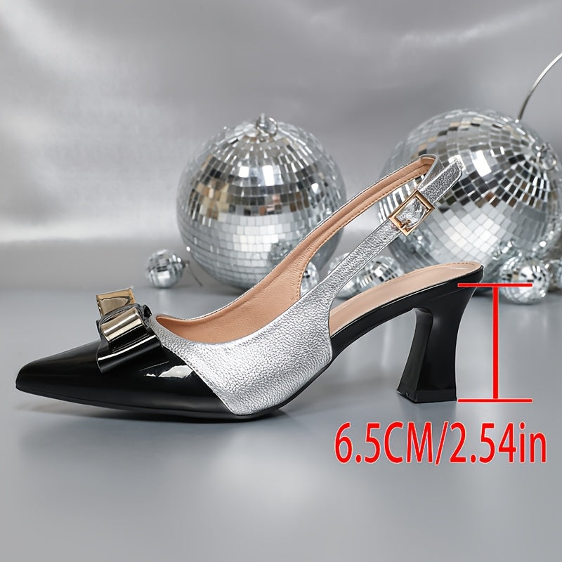 Elegant Summer Pointed-Toe Ankle-Strap Pumps — Block High Heels with Buckle and Rubber Sole for Office & Parties
