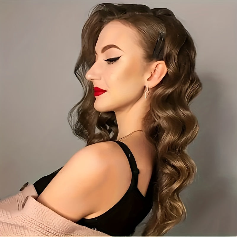 10/20/30-Pack Black Metal Snap Button Barrettes for Women - Elegant Y2K Hair Clips