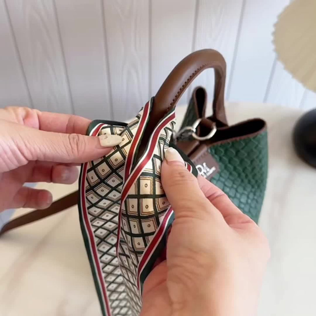 Women's Woven Bucket Bag – Large Capacity Shoulder & Crossbody Handbag with Adjustable Detachable Strap, Polyester-Lined, Multiple Colors