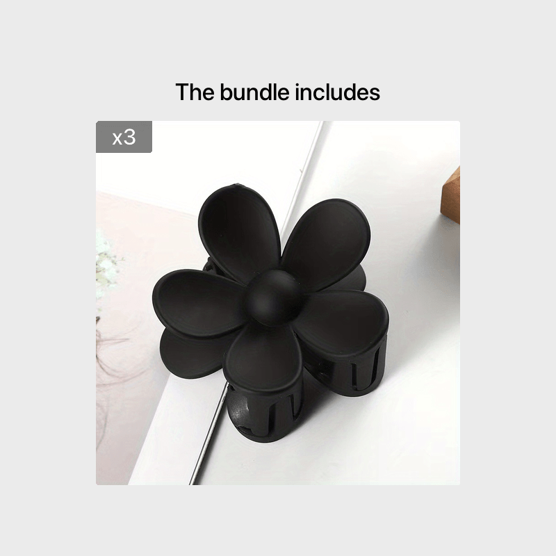 Flower Frosted Candy Hair Claw Clip – Non-Slip Strong Hold Jaw Clip for Women & Girls