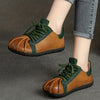 Women's Retro Round-Toe Penny Loafers - Slip-On Microfiber Upper, Cushioned Insole & Rubber Sole, All-Season Brown