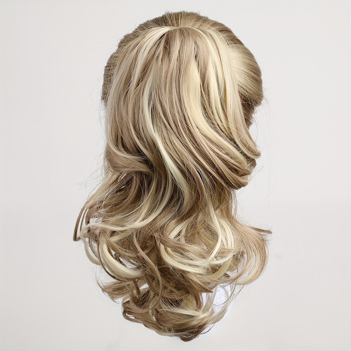 12-Inch (30 cm) Voluminous Loose Wave Synthetic Ponytail Wig – Heat-Resistant Claw Clip, Blonde & Multi-Color Options