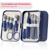 Professional Foot & Nail Care Kit - Stainless Steel Clippers, Foot File, Nail Polish & Portable Travel Case