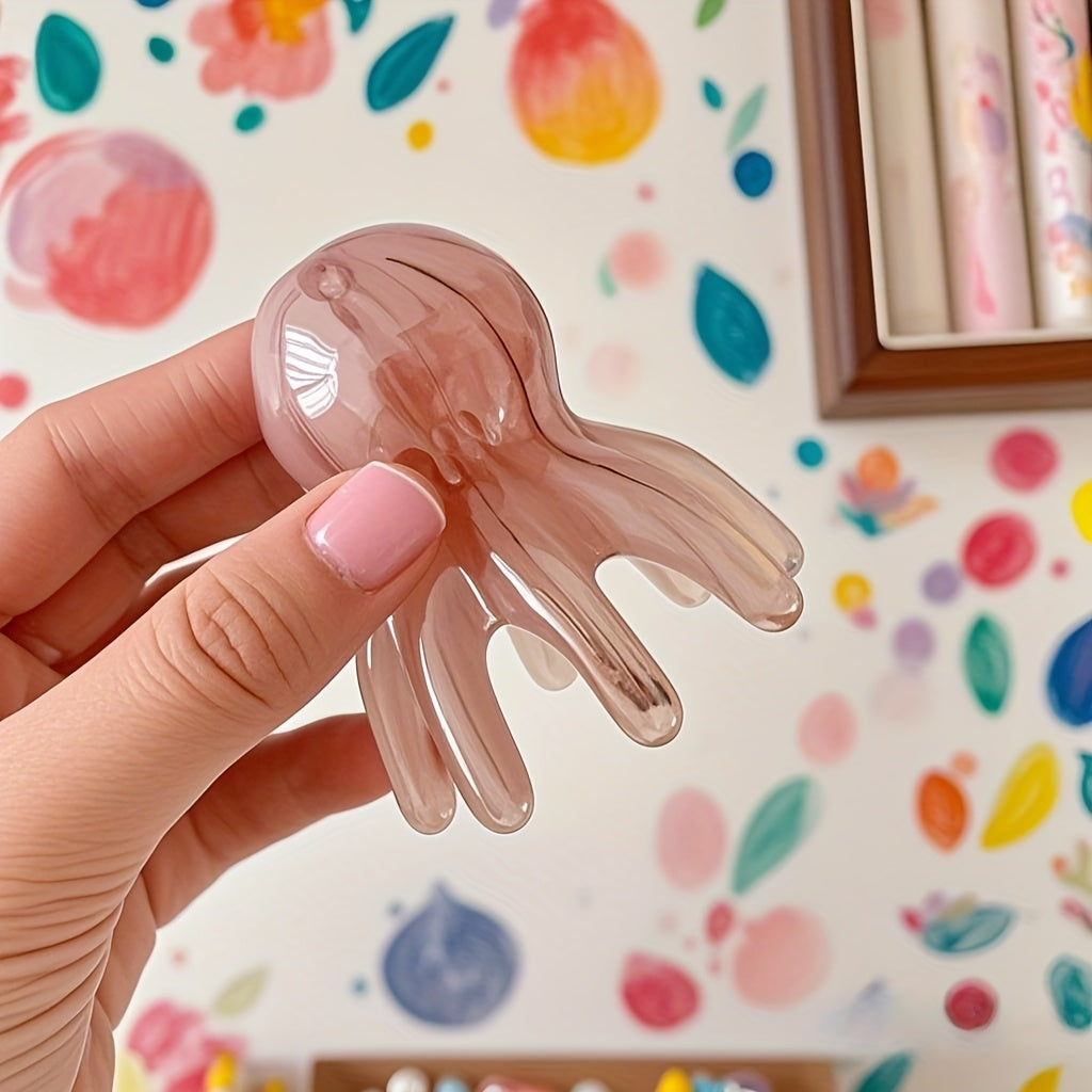 Octopus Head Scalp & Body Massage Tool – Ergonomic Natural Crystal Resin Gua Sha Comb for Acupressure & Muscle Relaxation