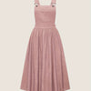 Plus Size Corduroy A-Line Pinafore Dress with Pockets, Strappy Back Waist-Length, Machine Washable All-Season