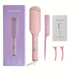 32mm Wave Curling Iron - Adjustable Temperature, Fast Heat & Anti-Scald Safety (Pink or Purple)