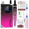 Professional Electric Nail Drill for Acrylics - 40,000 RPM Rechargeable E-File, 6500mAh USB Portable Nail File with Ceramic Drill Bit for Salon Manicure & Pedicure