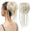 Curly Ponytail Hair Extension with Straight Tail - Messy Bun Hairpiece, Heat-Resistant High-Temperature Fiber Updo for Women