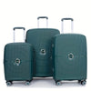 Expandable 3-Piece Luggage Set 20/24/28 in (51/61/71 cm) - PP Hard Shell Suitcases with Double Spinner Wheels, TSA-Compatible Lock, Telescopic Handle