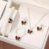 5-Piece Elegant Minimalist Butterfly Necklace and Earrings Jewelry Set — Durable Alloy Pendant for Daily Wear, Ramadan Gifts, Weddings & Birthdays