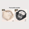 Wide Lace Flower Embroidered Stretch Headband - Elegant Boho Vintage Hair Band for Women