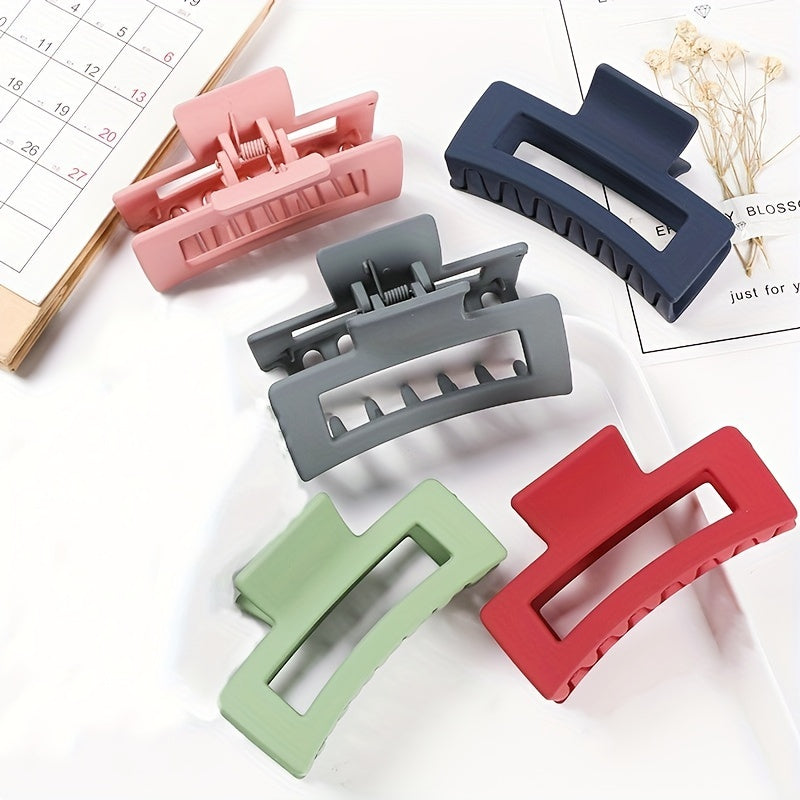 Multicolor Large Acrylic Rectangle Hair Clip Thick Resin Claw for Long Thick Hair Nonslip Jaw Clip