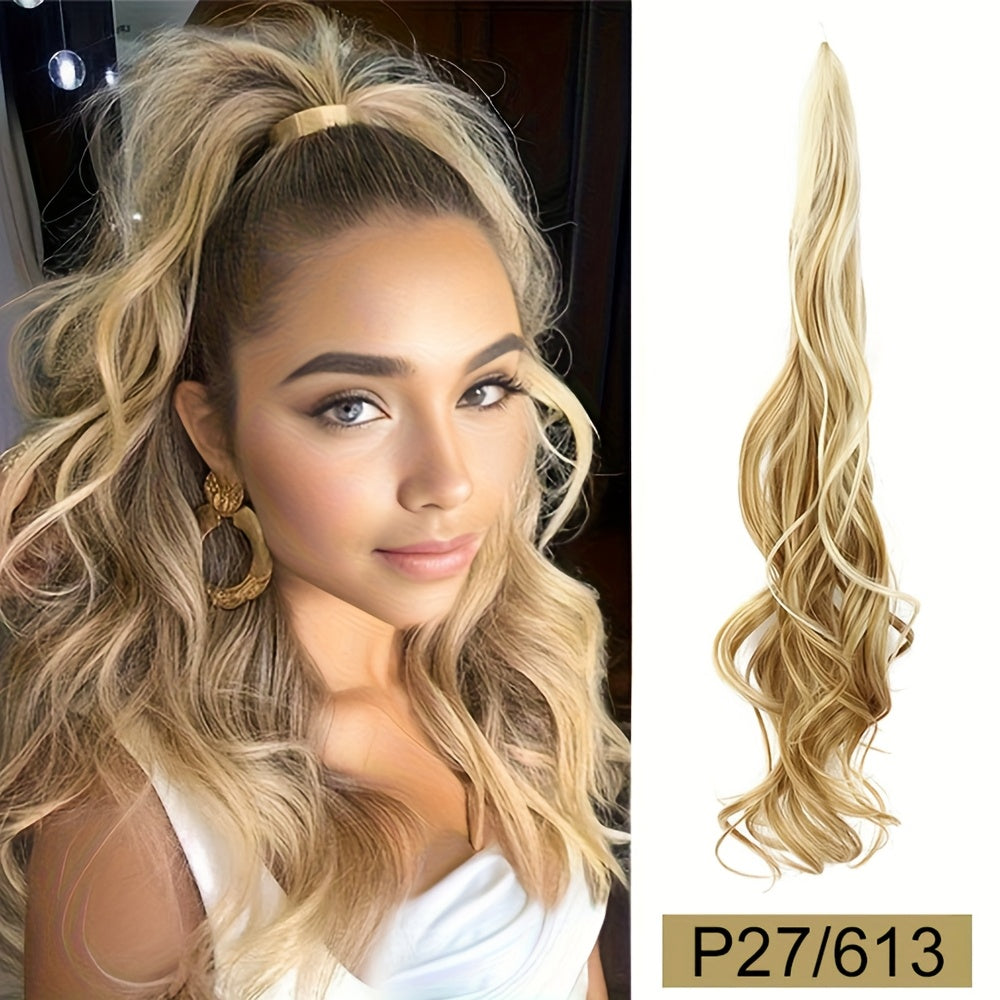 32-Inch (81 cm) Wrap-Around Curly Wavy Ponytail Extension Long Flexible Hairpiece for Women