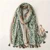Trendy Tassel Shawl Scarf 180 x 90 cm (70.9 x 35.4 in) – Lightweight Printed Rectangular Women's Scarf, Beach Wrap & Headscarf