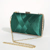 Elegant Braided Clutch Wallet Champagne Evening & Wedding Party Bag