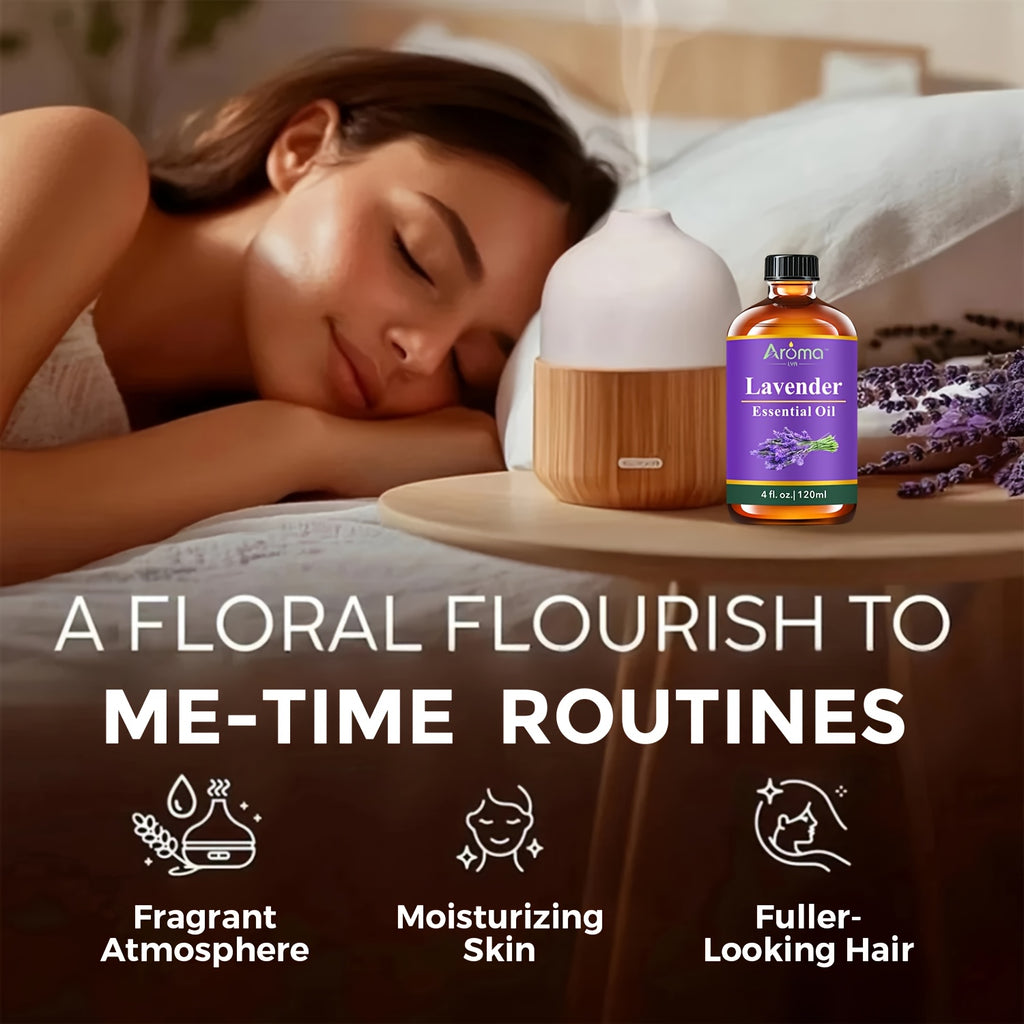 4 fl oz (118 ml) Natural Essential Oil Set – Lavender, Eucalyptus, Frankincense, Lemon, Sweet Orange, Peppermint – Aromatherapy Oils for Diffusers, Candles, Soap Making & Car Freshener