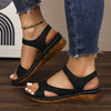 Women's Stylish Comfortable Sandals – Lightweight Cushioned Sole, Adjustable Hook-and-Loop Open Toe