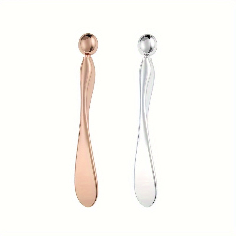 2-Pack Metal Eye Cream Applicator & Facial Roller Massage Wand - Reduce Puffiness, Eye Massage Tool