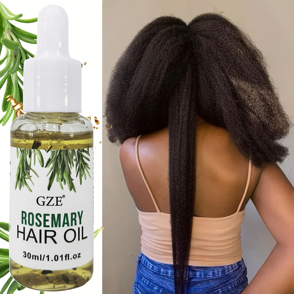 GZE Rosemary Hair Oil - Strengthening Scalp Treatment, Moisturizing Formula for All Hair Types & Textures