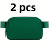 Unisex 1L Adjustable Waist Pack & Crossbody Chest Bag - Lightweight Nylon Zipper Pouch for Travel, Hiking, Yoga