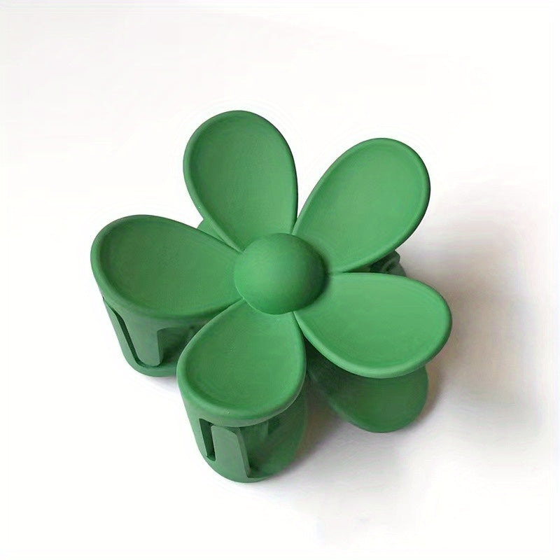 Flower Frosted Candy Hair Claw Clip – Non-Slip Strong Hold Jaw Clip for Women & Girls