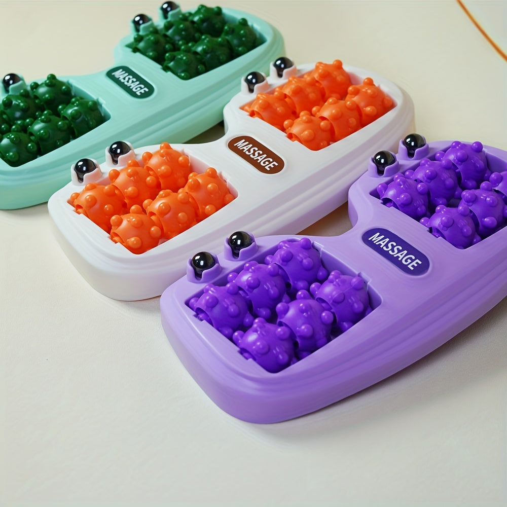 ZMDN Foot Roller Massager with Large Acupressure Balls — Ergonomic Plastic Foot Spa for Reflexology & Lower Leg Massage