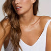 18K Gold Plated Stainless Steel Initial Necklace – Minimalist A-Z Letter Pendant Collarbone Chain for Women