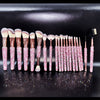 20-Piece Glitter Diamond Makeup Brush Set - Professional Face & Eye Brushes with Nylon Bristles & ABS Handles - Gift Ready