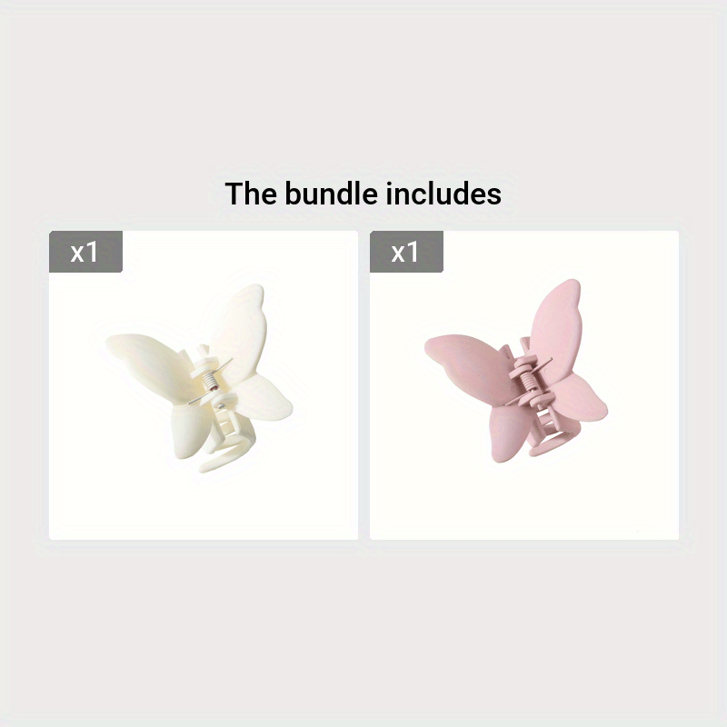 Butterfly Hair Clip Matte Jaw Hair Claw - Strong Hold for Thin to Thick Hair, Women & Girls
