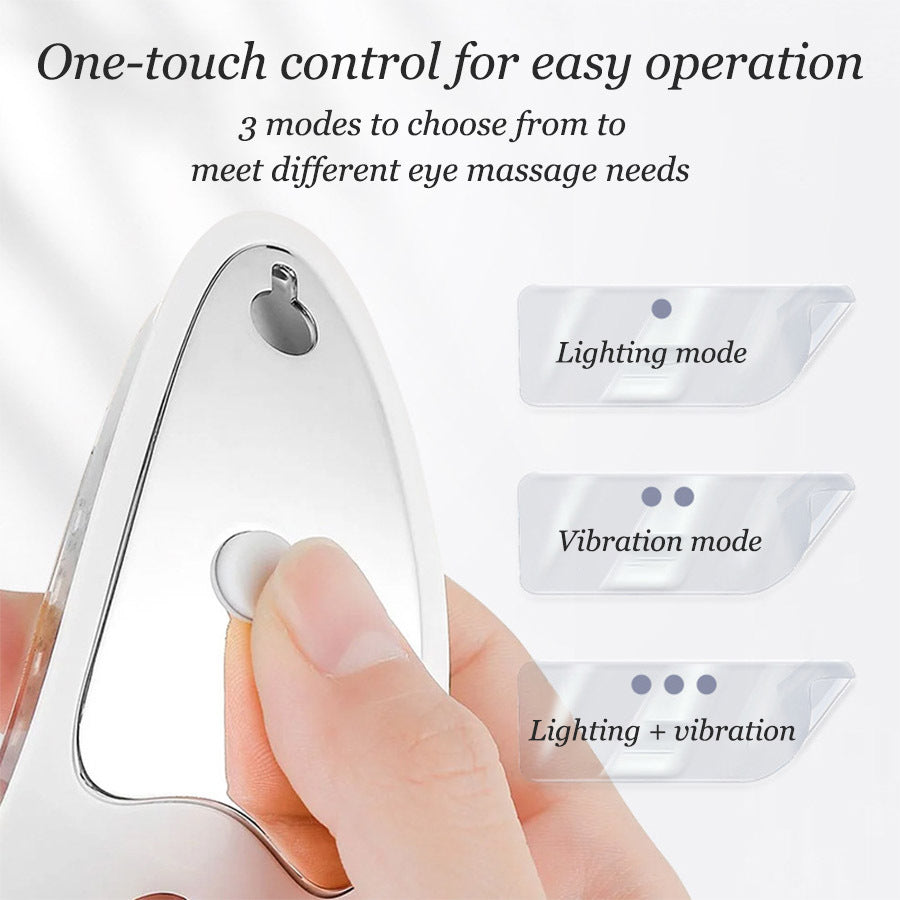 Smart Eye Massager with 36 LED Lights — Heat & Vibration, 3-Level Adjustable USB Eye Spa for Home, Office & Travel