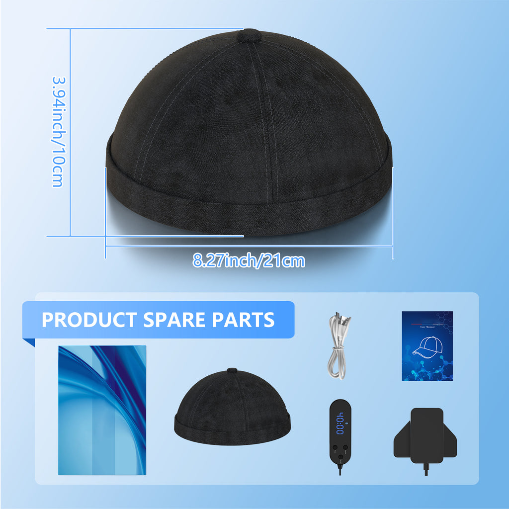 KTS Red Light Therapy Hair Growth Cap – USB-Powered Scalp Massager for Men & Women